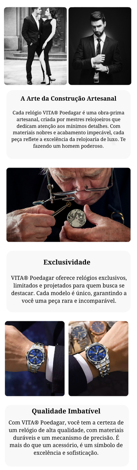 Relógio de Luxo Masculino VITA® Poedagar